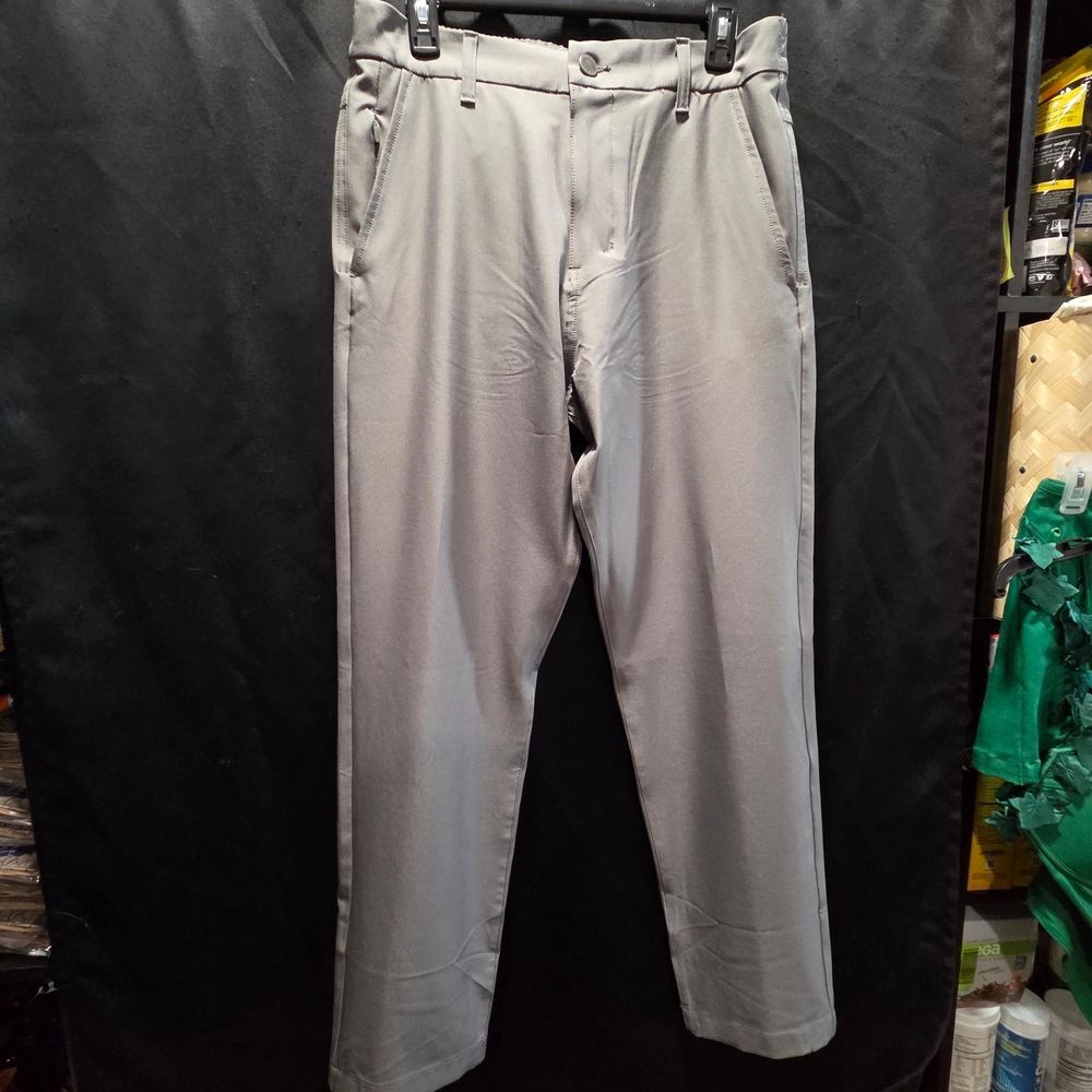 Marc New York Commuter Pants Sz 32 Gray Slim Fit Performance Stretch Tech Chino